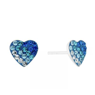گوشواره مدل قلب آبی مینایی